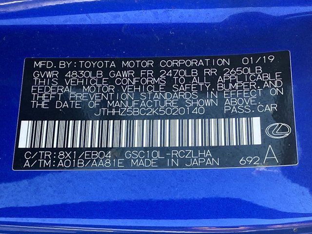 Used 2019 Lexus RC 350 F Sport w/ Accessory Package image 38