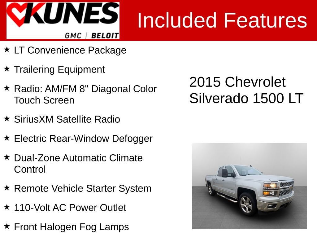 Used 2015 Chevrolet Silverado 1500 LT w/ LT Convenience Package image 2