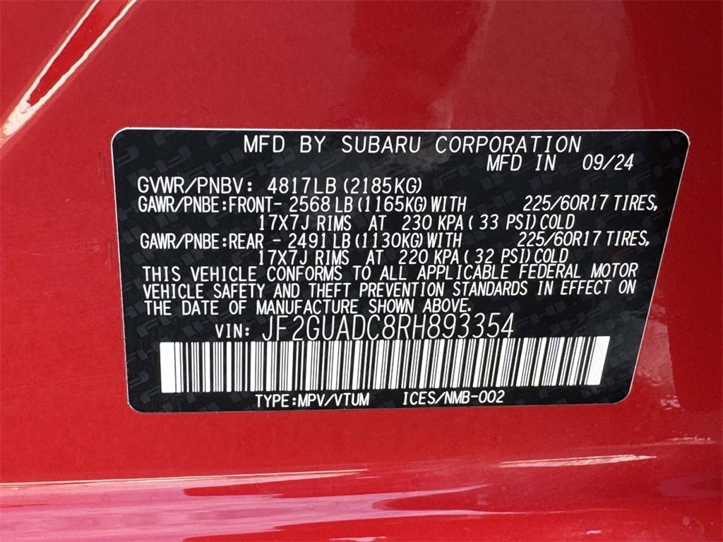 Used 2024 Subaru Crosstrek 2.0i Premium image 27