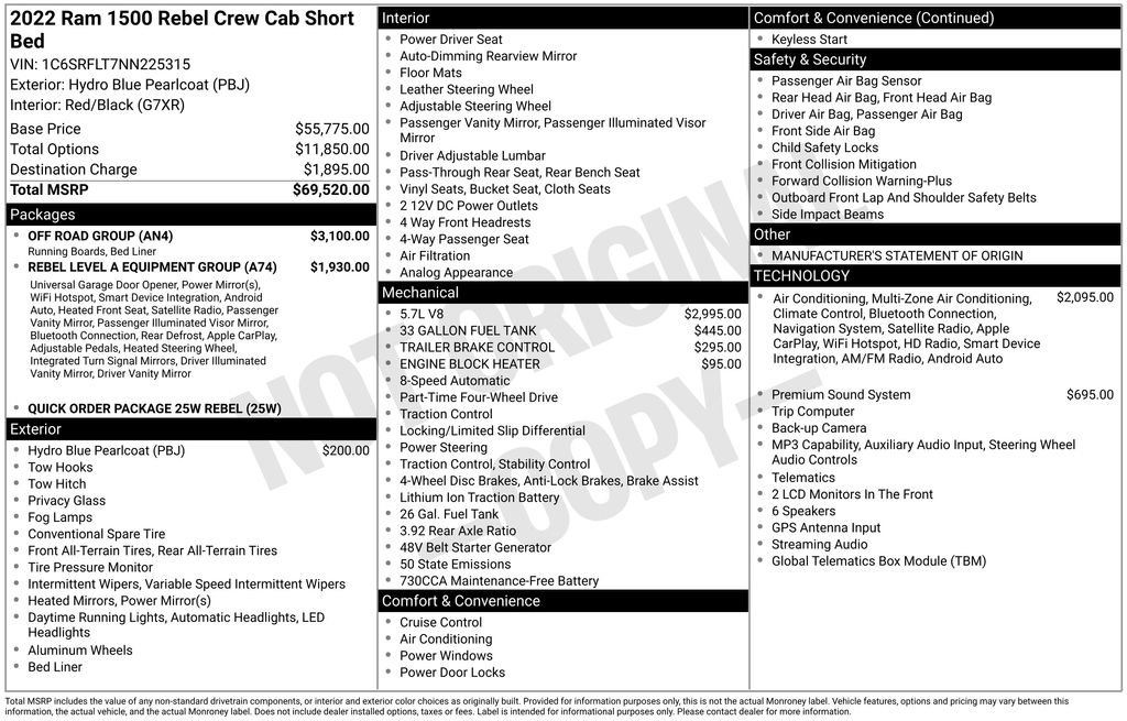 Certified 2022 RAM 1500 Rebel w/ Off Road Group AWD/4WD image 39
