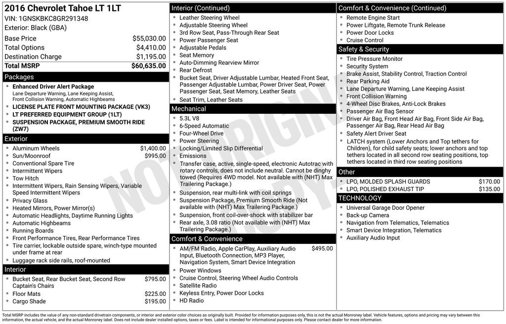 Used 2016 Chevrolet Tahoe LT image 10