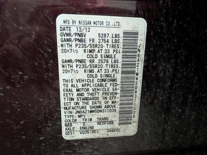 Used 2013 Nissan Murano LE w/ Platinum Pkg AWD/4WD image 41