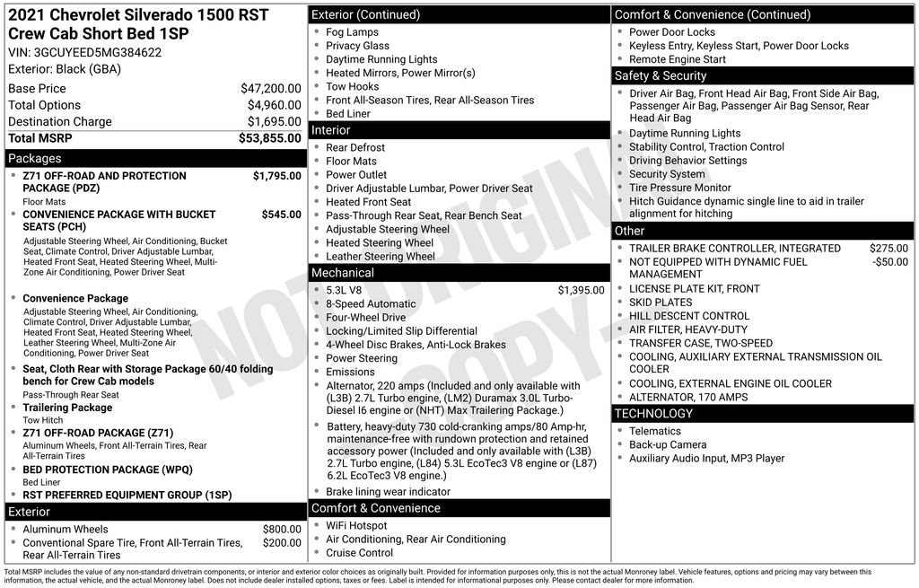 Used 2021 Chevrolet Silverado 1500 RST image 1