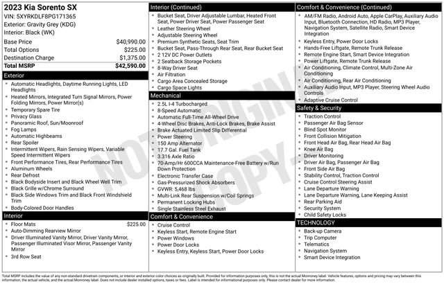 Used 2023 Kia Sorento SX image 57