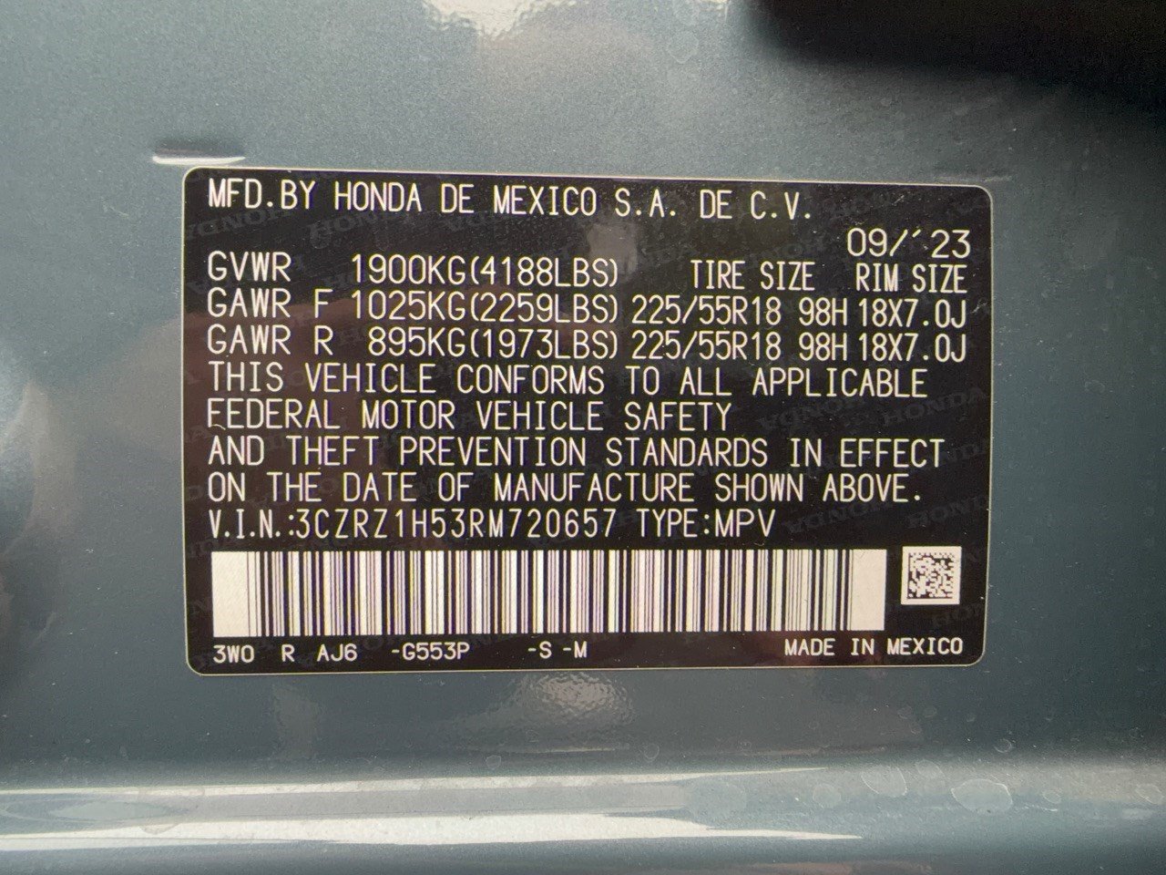Certified 2024 Honda HR-V Sport image 31