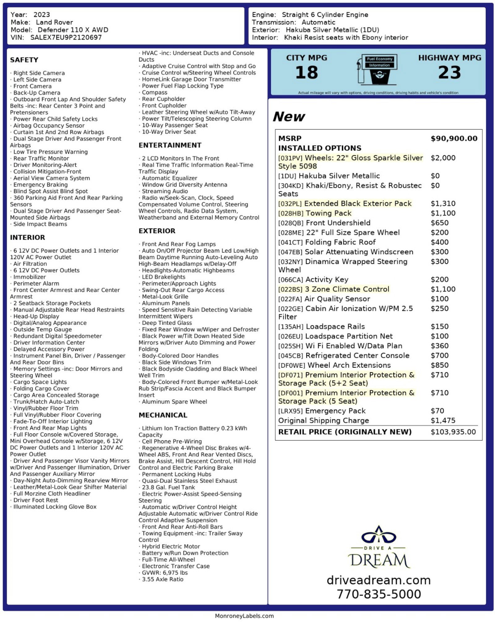 Used 2023 Land Rover Defender 110 X image 64