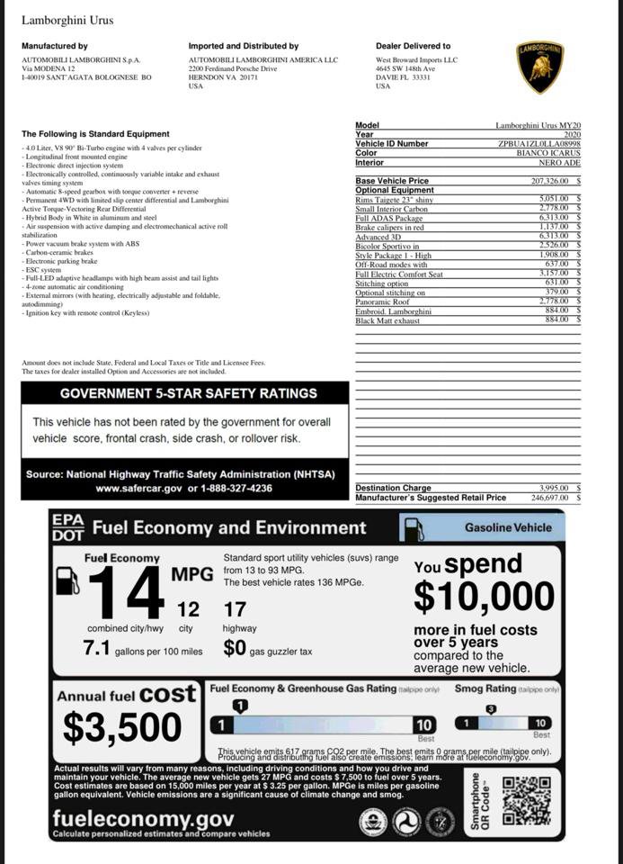 Used 2020 Lamborghini Urus image 3