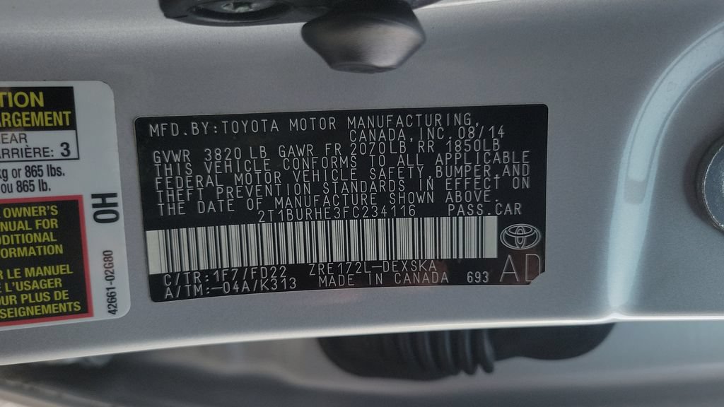 Used 2015 Toyota Corolla S w/ Body Protection Package #2 FWD image 27