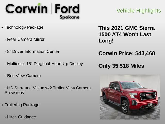 Used 2021 GMC Sierra 1500 AT4 w/ AT4 Value Package image 6