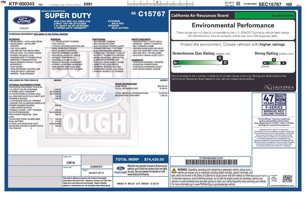 Used 2025 Ford F350 Lariat w/ Chrome Package image 2