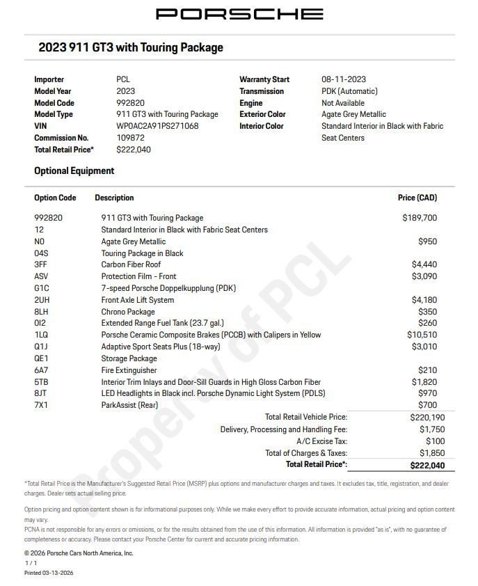 Certified 2023 Porsche 911 GT3 image 6