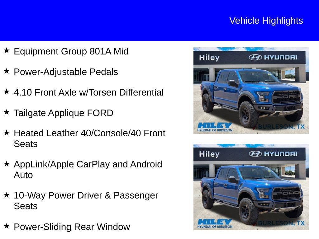 Used 2019 Ford F150 Raptor w/ Equipment Group 801A Mid AWD/4WD image 11
