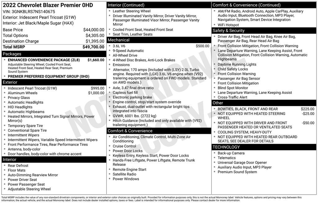 Certified 2022 Chevrolet Blazer Premier w/ Enhanced Convenience Package image 36