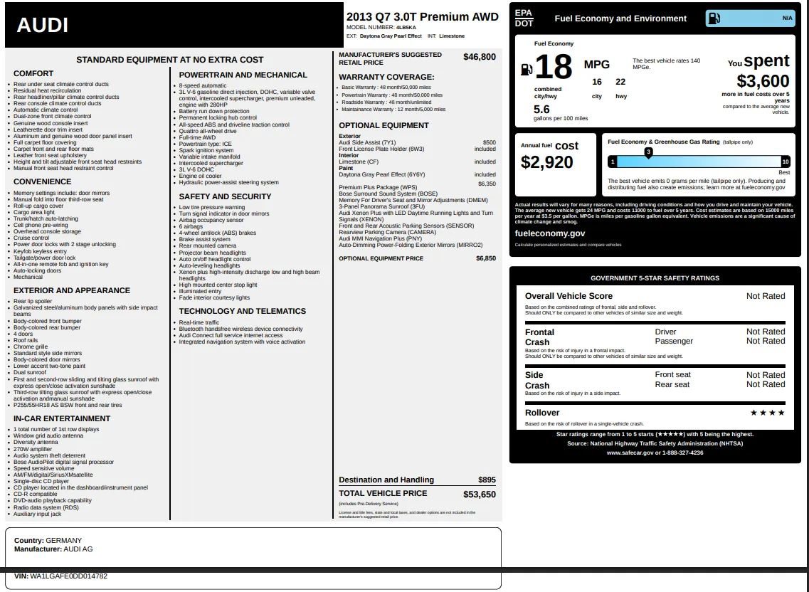 Used 2013 Audi Q7 3.0T Premium Plus image 36