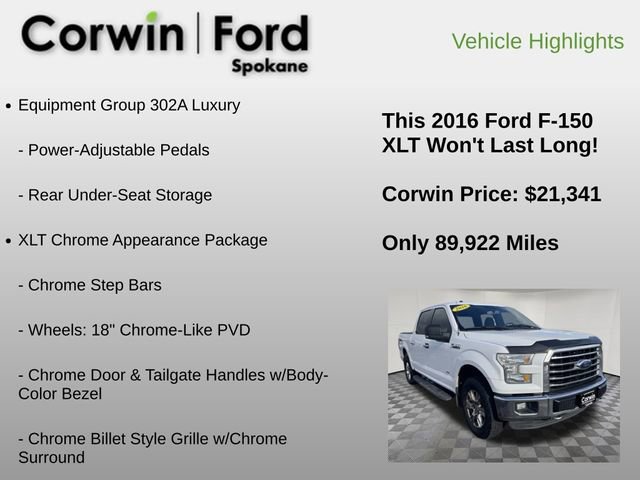 Used 2016 Ford F150 XLT w/ Equipment Group 302A Luxury image 18