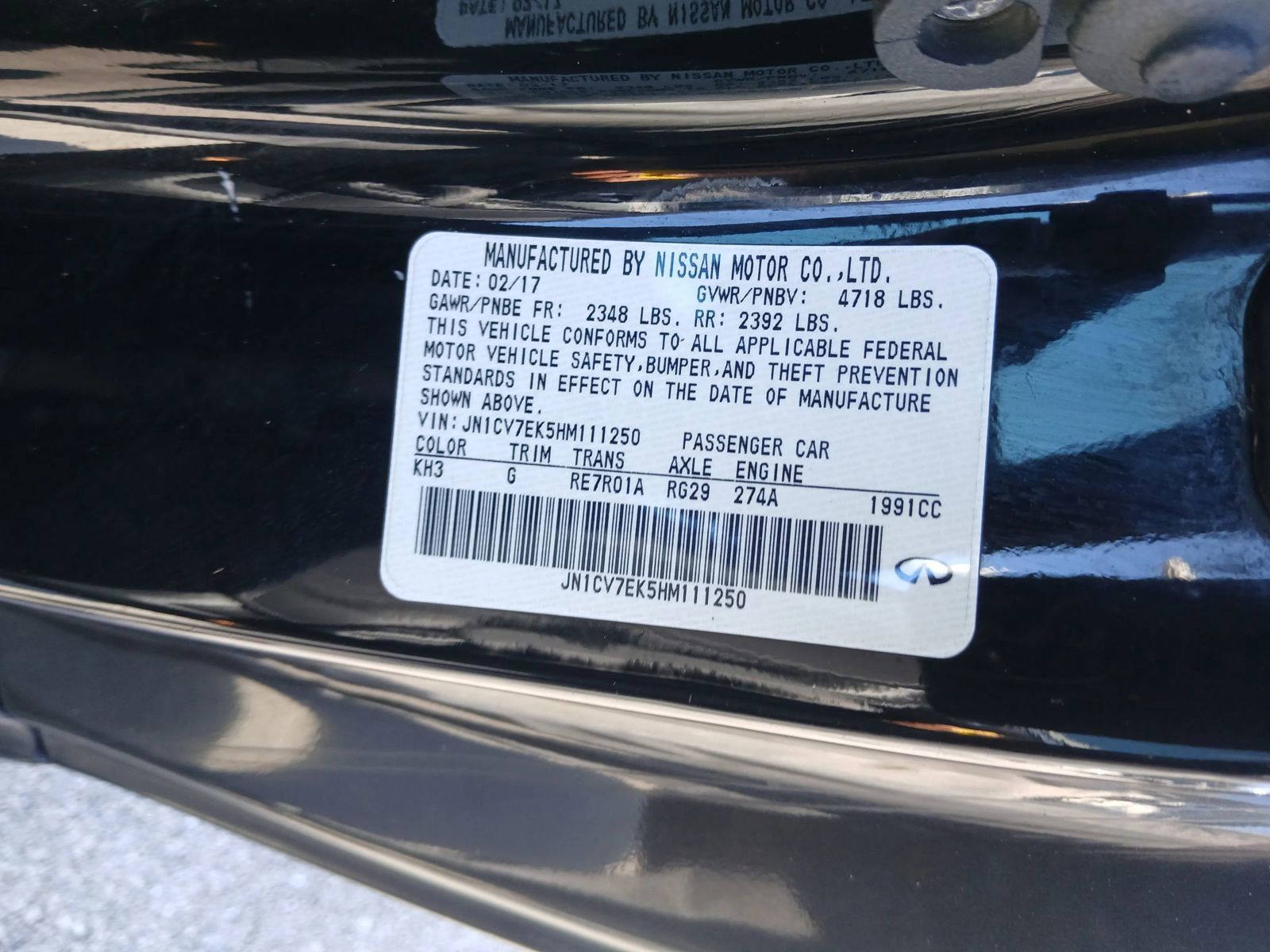 Used 2017 INFINITI Q60 2.0t image 11