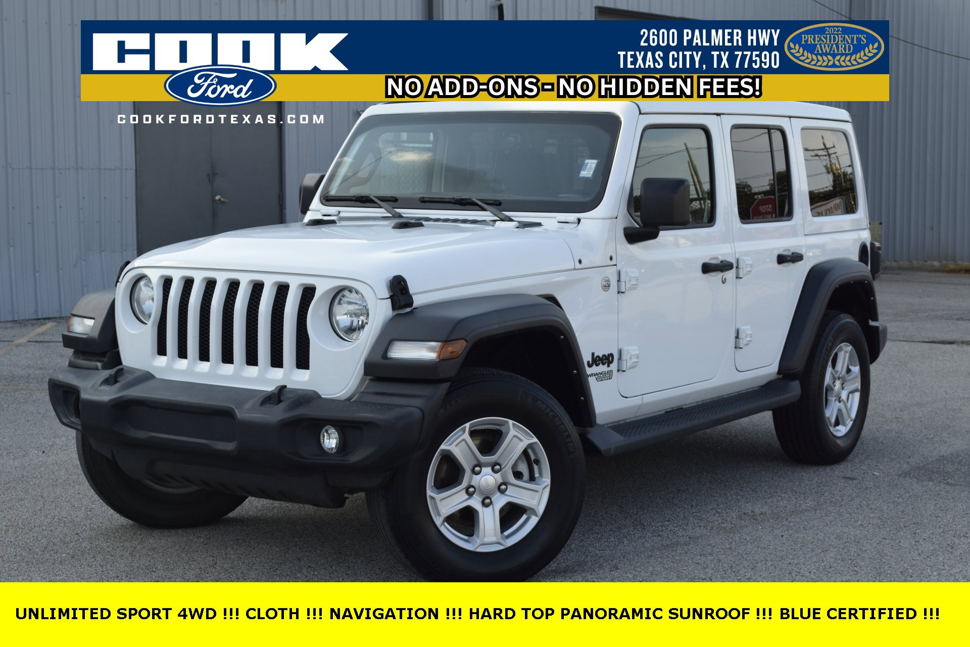Used 2021 Jeep Wrangler Unlimited Sport w/ Sun And Sound Package