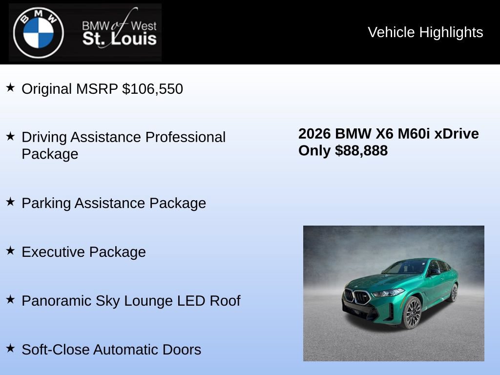 Used 2026 BMW X6 M60i AWD/4WD image 8