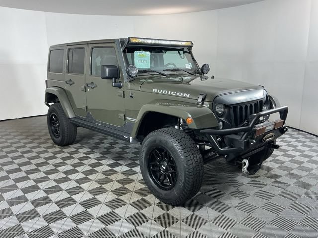 Used 2015 Jeep Wrangler Unlimited Rubicon w/ Katzkin Premium Leather Group AWD/4WD image 3