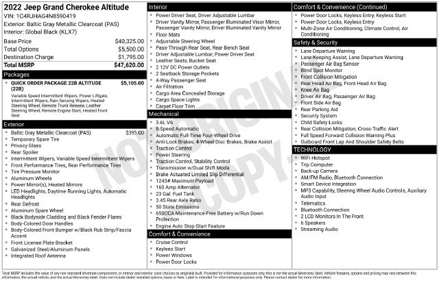 Used 2022 Jeep Grand Cherokee Altitude AWD/4WD image 5