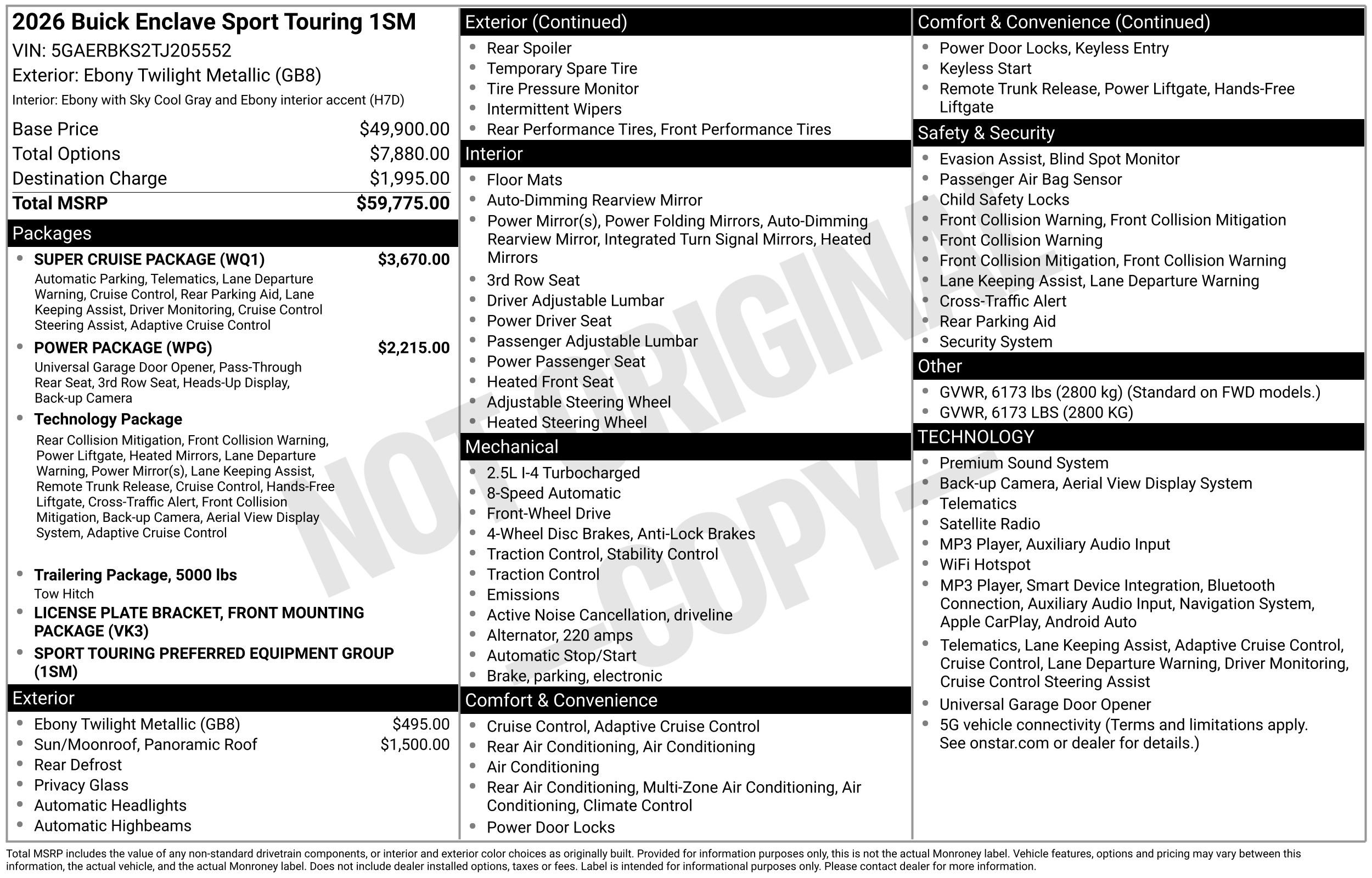New 2026 Buick Enclave Sport Touring w/ Super Cruise Package FWD video 3