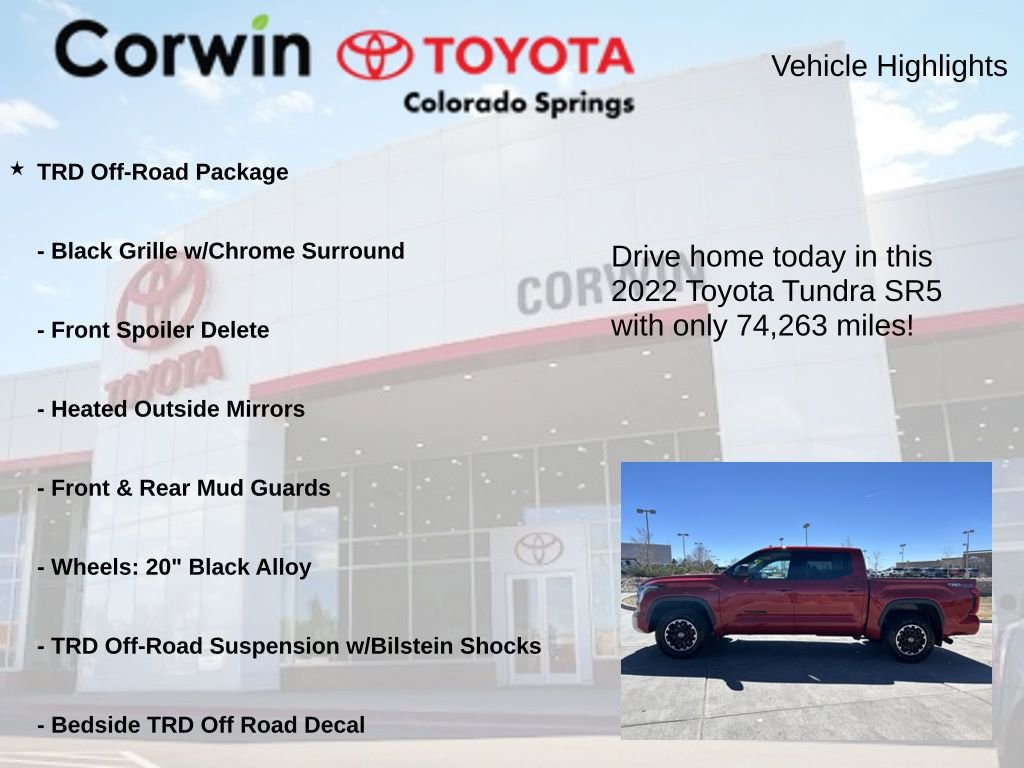 Used 2022 Toyota Tundra SR5 w/ TRD Off-Road Package image 7
