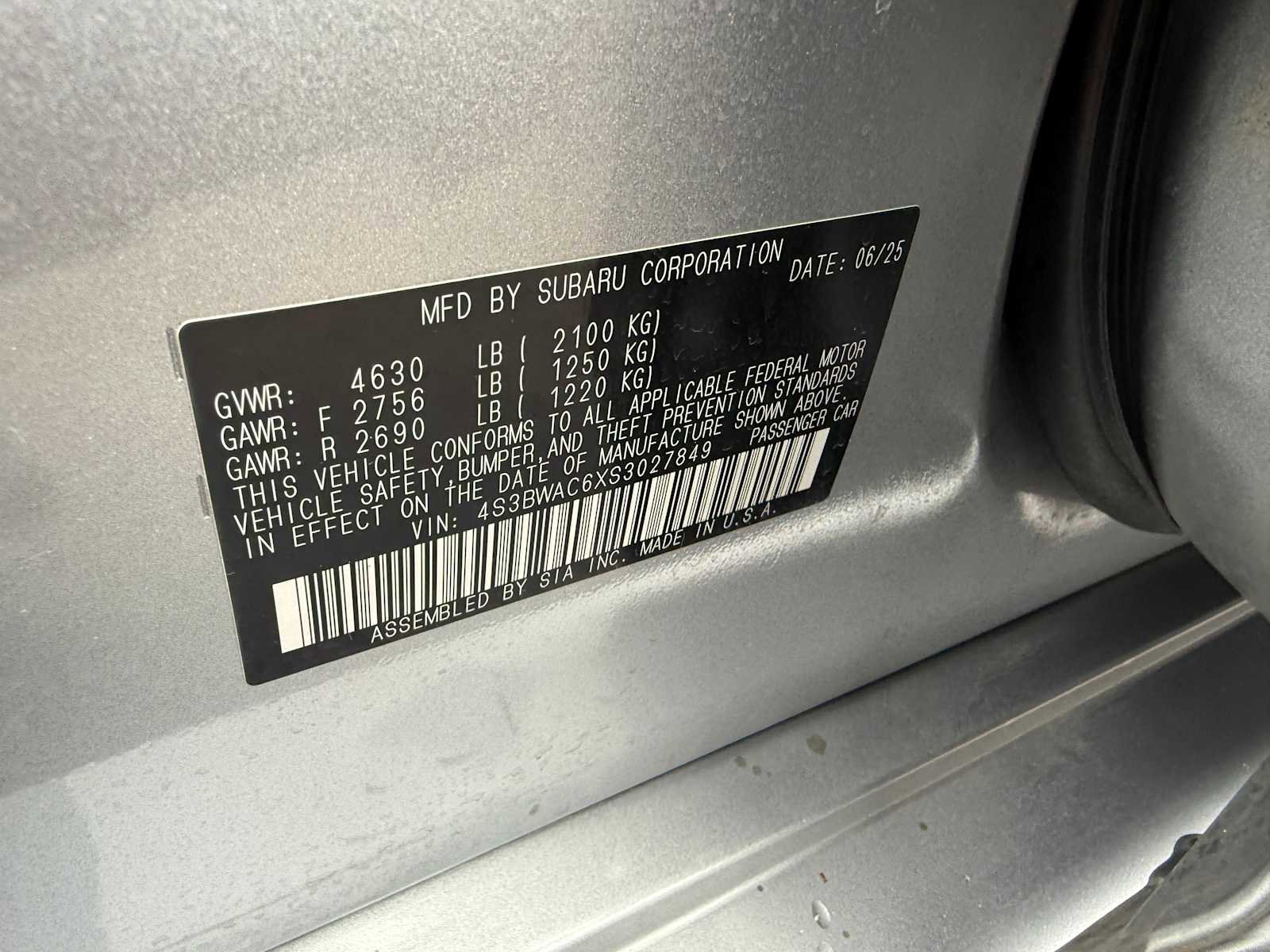 Certified 2025 Subaru Legacy Premium w/ Popular Package #1A AWD/4WD image 31