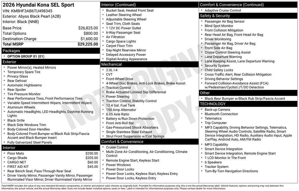 New 2026 Hyundai Kona SEL Sport FWD image 24
