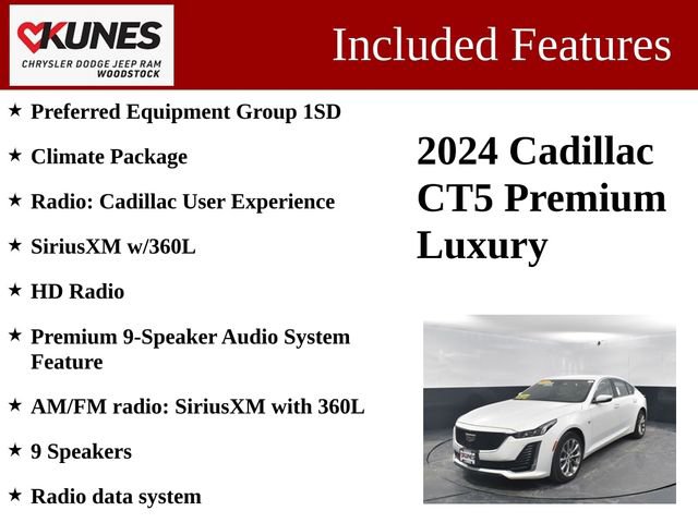 Used 2024 Cadillac CT5 Premium Luxury w/ Climate Package image 3