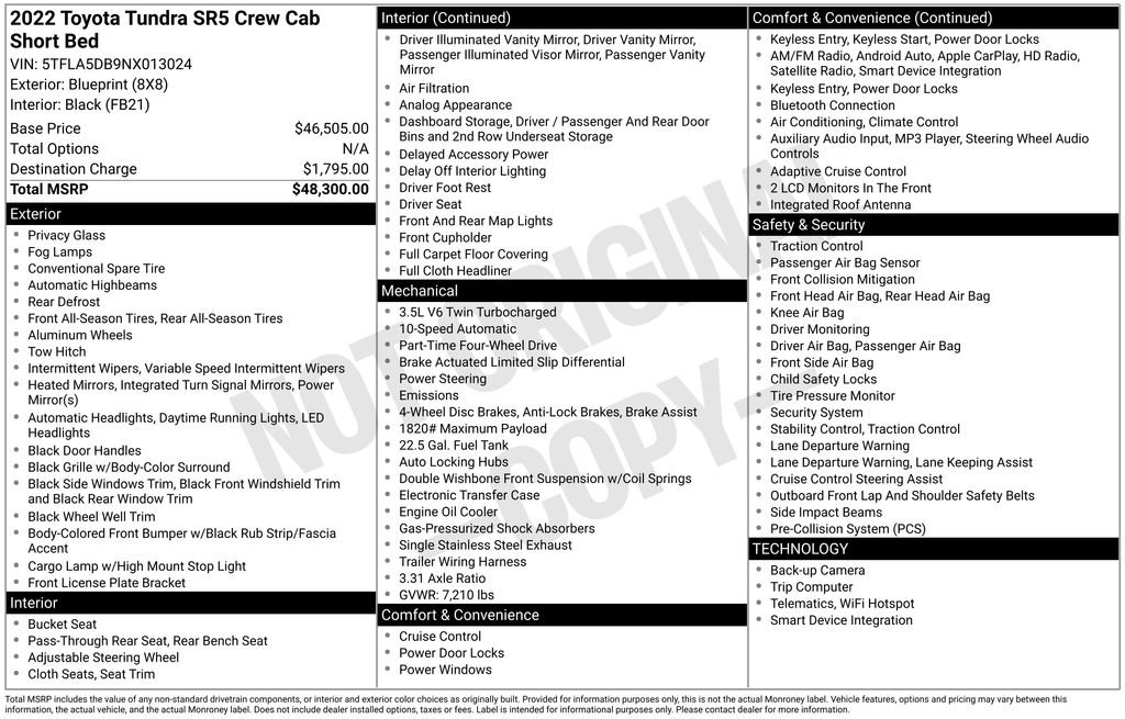 Used 2022 Toyota Tundra SR5 AWD/4WD image 35