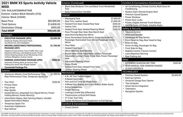 Used 2021 BMW X5 M50i w/ Executive Package image 4