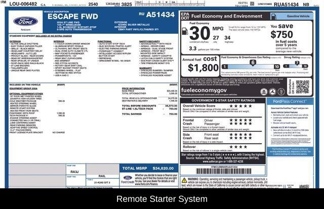 Used 2024 Ford Escape ST-Line w/ Tech Pack #1 FWD image 9