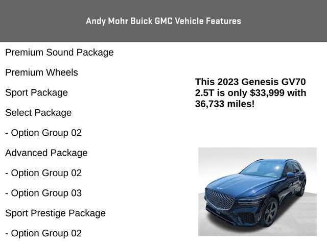 Used 2023 Genesis GV70 2.5T w/ Sport Prestige Package AWD/4WD image 12