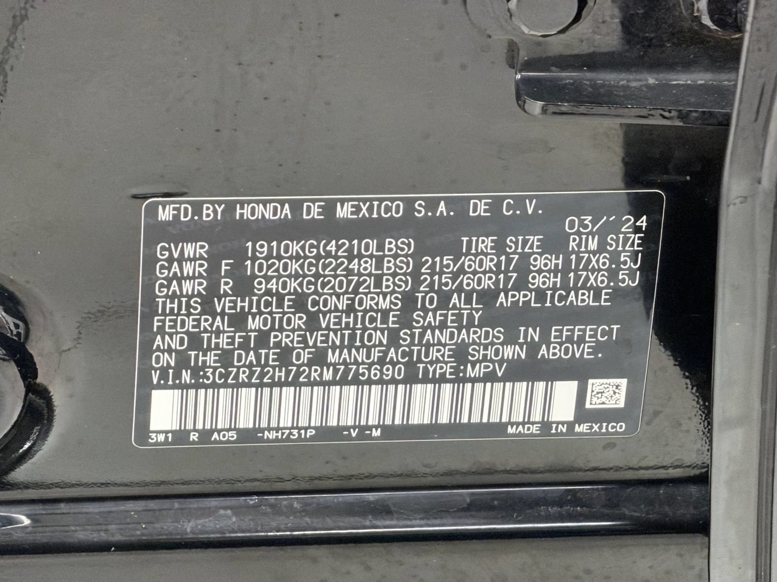 Used 2024 Honda HR-V EX-L image 39