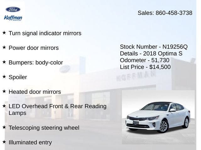 Used 2018 Kia Optima S w/ Panoramic Sunroof Package FWD image 30