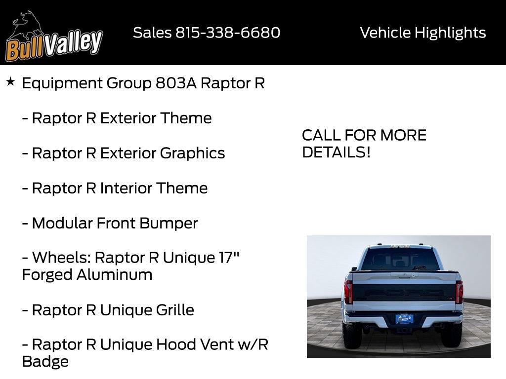 Used 2025 Ford F150 Raptor w/ Equipment Group 803A Raptor R AWD/4WD image 10