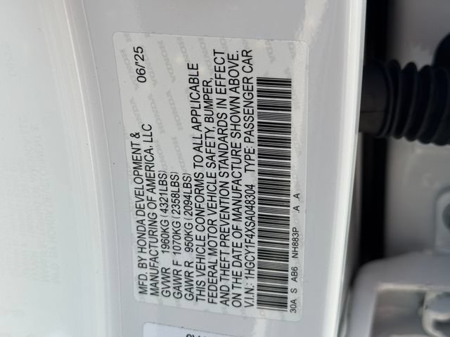 Certified 2025 Honda Accord SE image 29