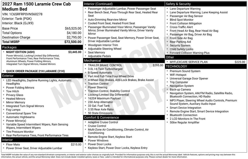 New 2027 RAM 1500 Laramie w/ Night Edition AWD/4WD image 26