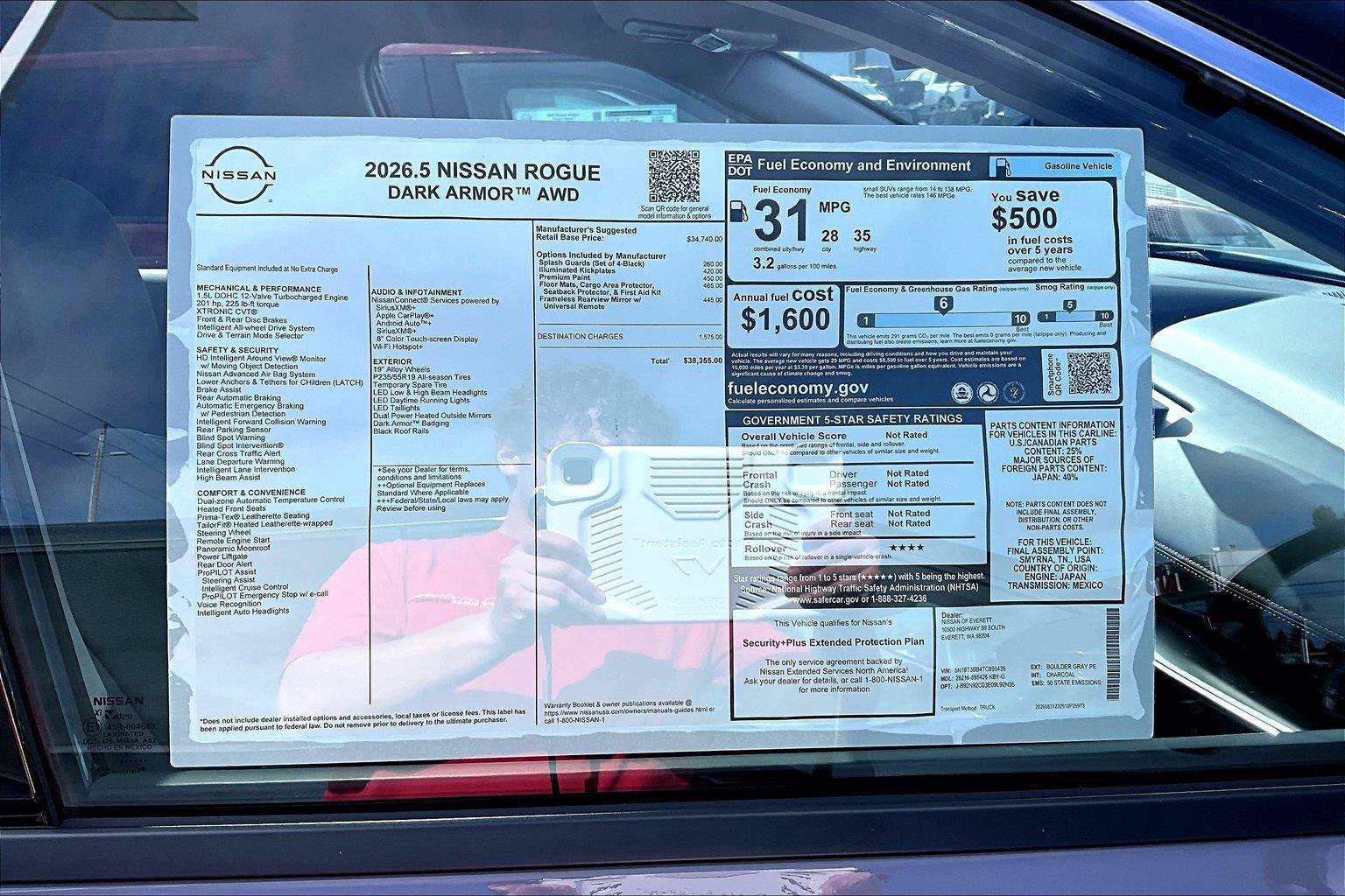 New 2026 Nissan Rogue Dark Armor AWD/4WD image 14