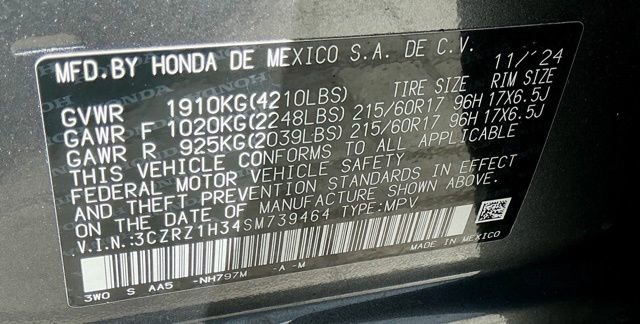 Certified 2025 Honda HR-V LX image 27