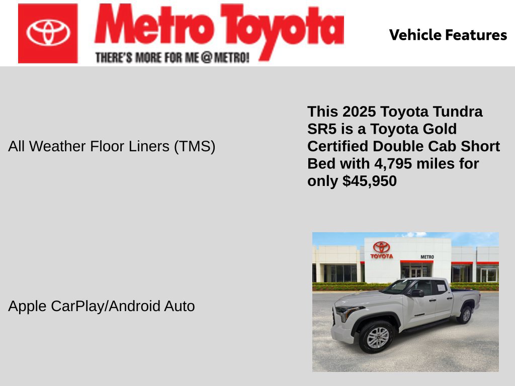 Certified 2025 Toyota Tundra SR5 w/ TRD Performance Package (TMS) AWD/4WD image 21