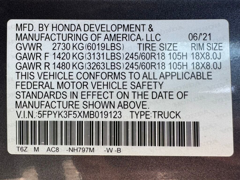 Used 2021 Honda Ridgeline RTL image 9