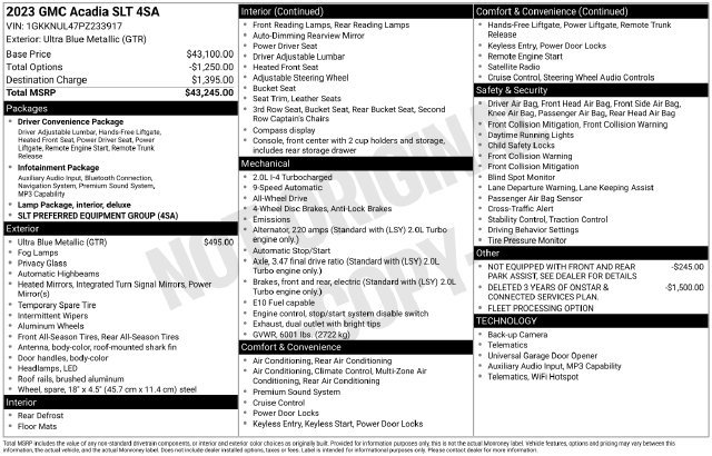 Used 2023 GMC Acadia SLT AWD/4WD image 4