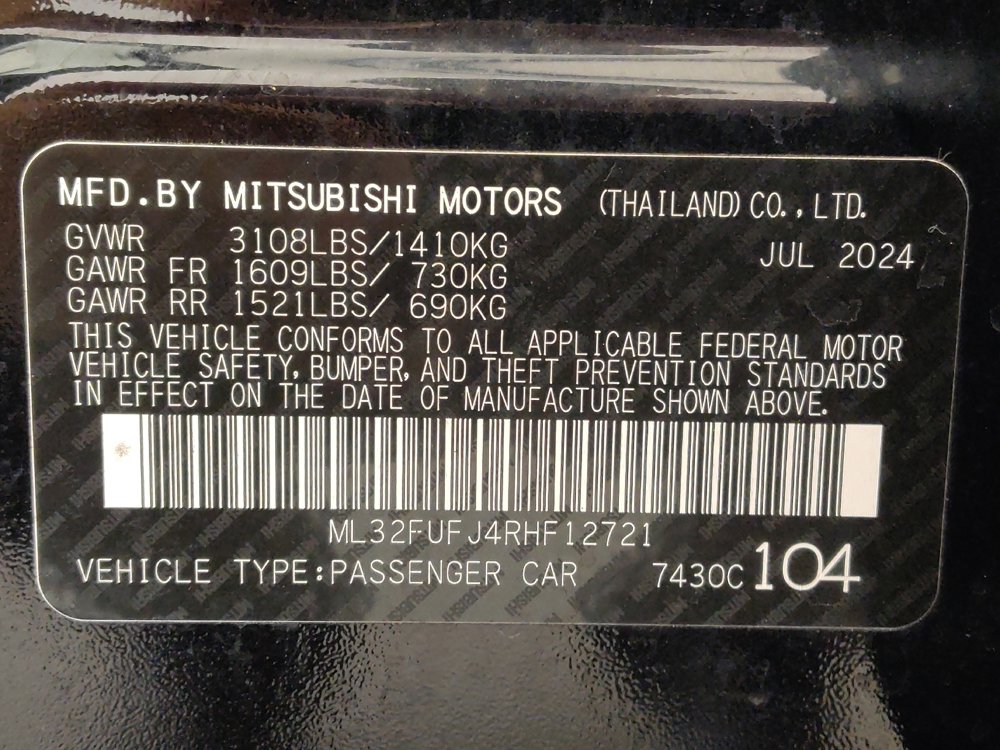 Used 2024 Mitsubishi Mirage G4 Black Edition FWD image 33