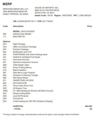 Certified 2022 Mercedes-Benz GLE 350 image 4