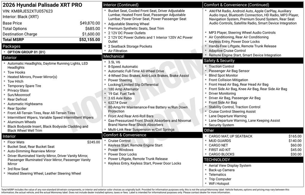 New 2026 Hyundai Palisade XRT Pro image 4