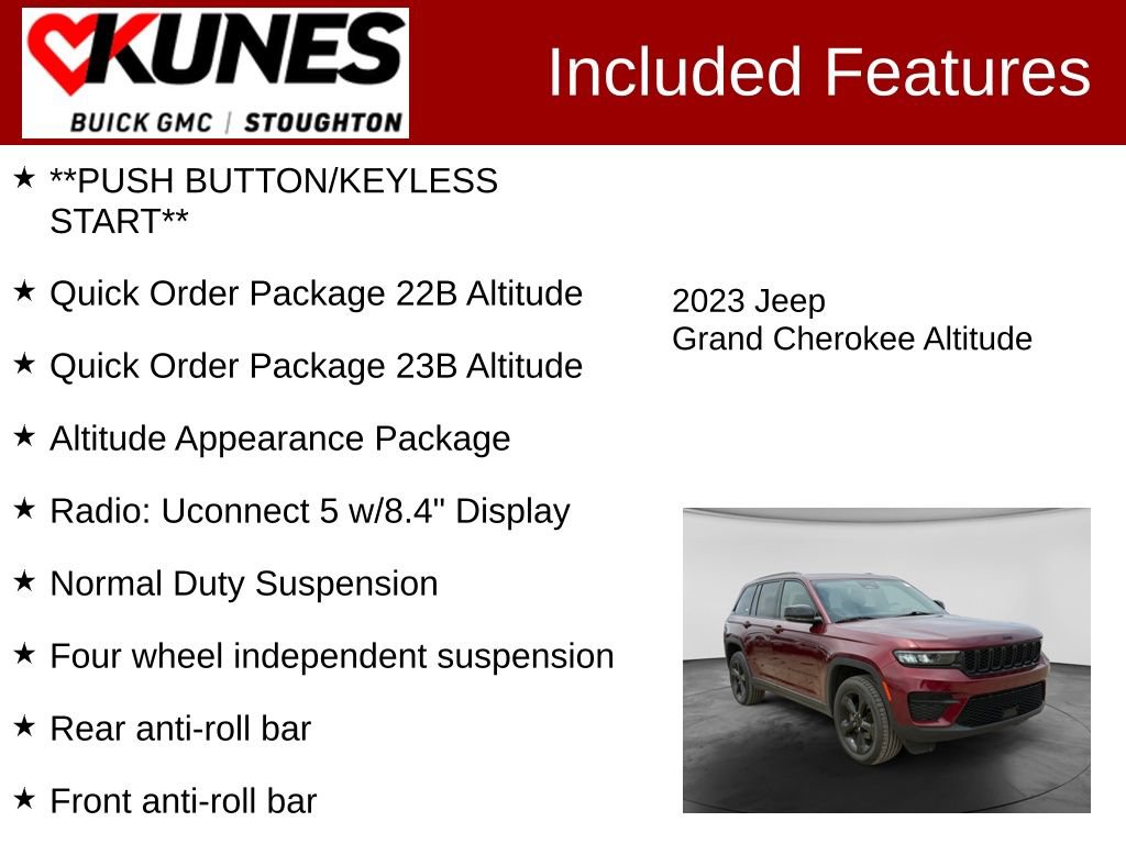 Used 2023 Jeep Grand Cherokee Altitude AWD/4WD image 3
