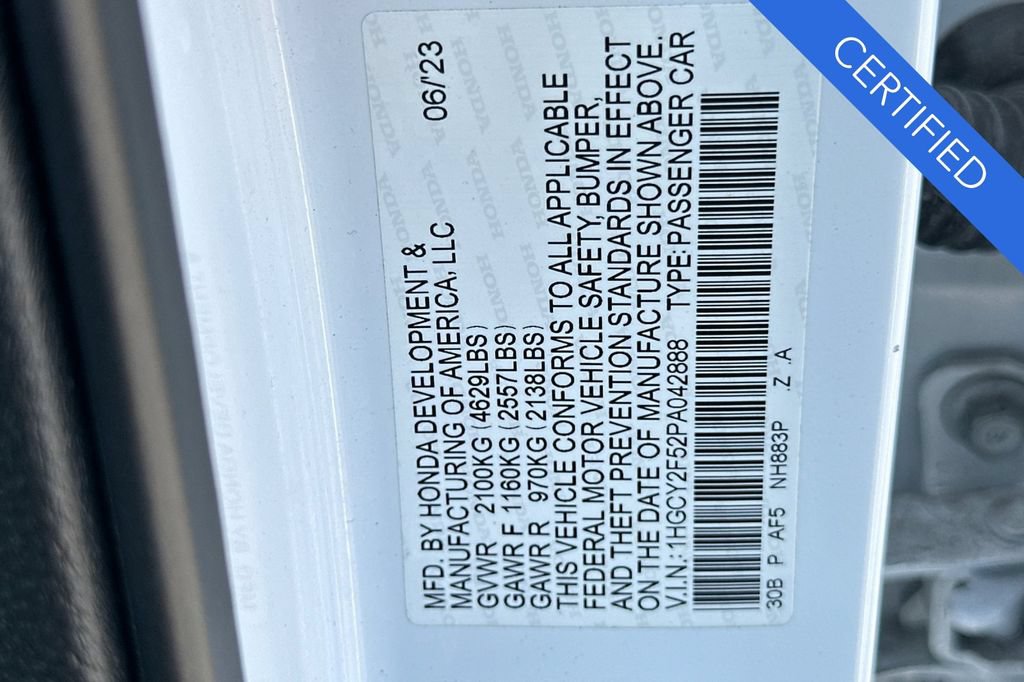 Certified 2023 Honda Accord Sport image 31