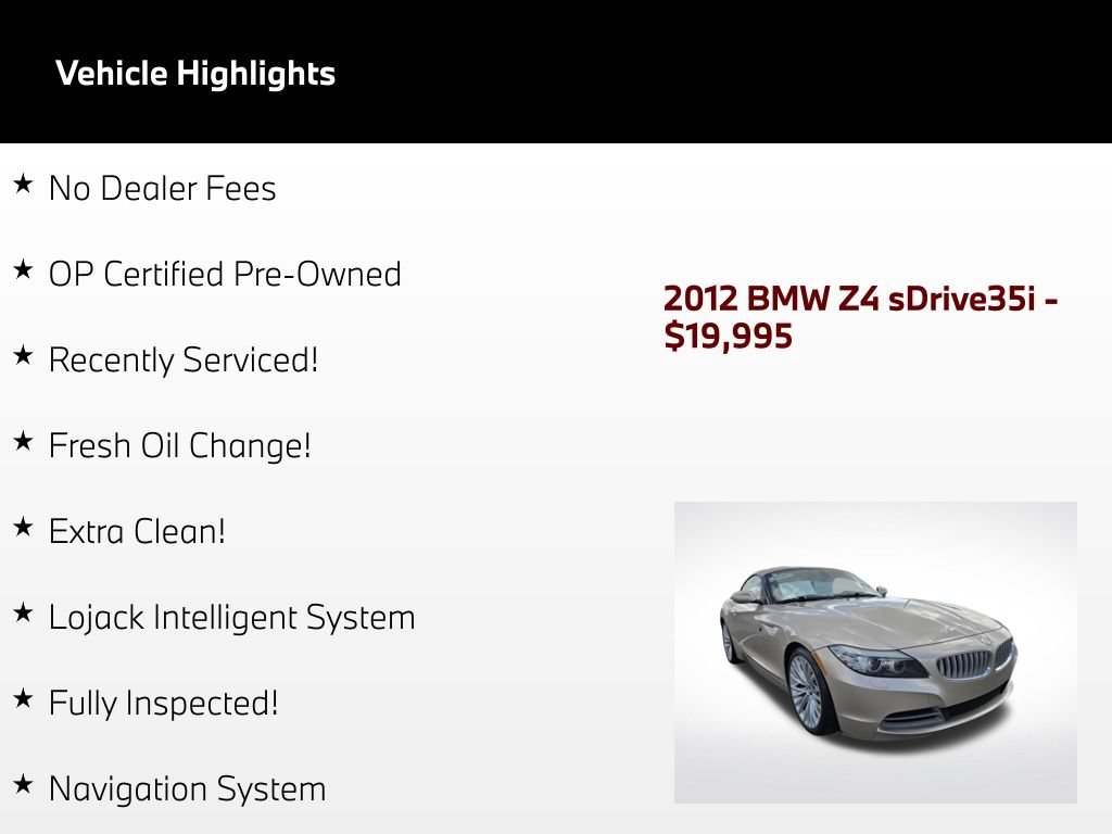 Used 2012 BMW Z4 sDrive35i RWD image 3