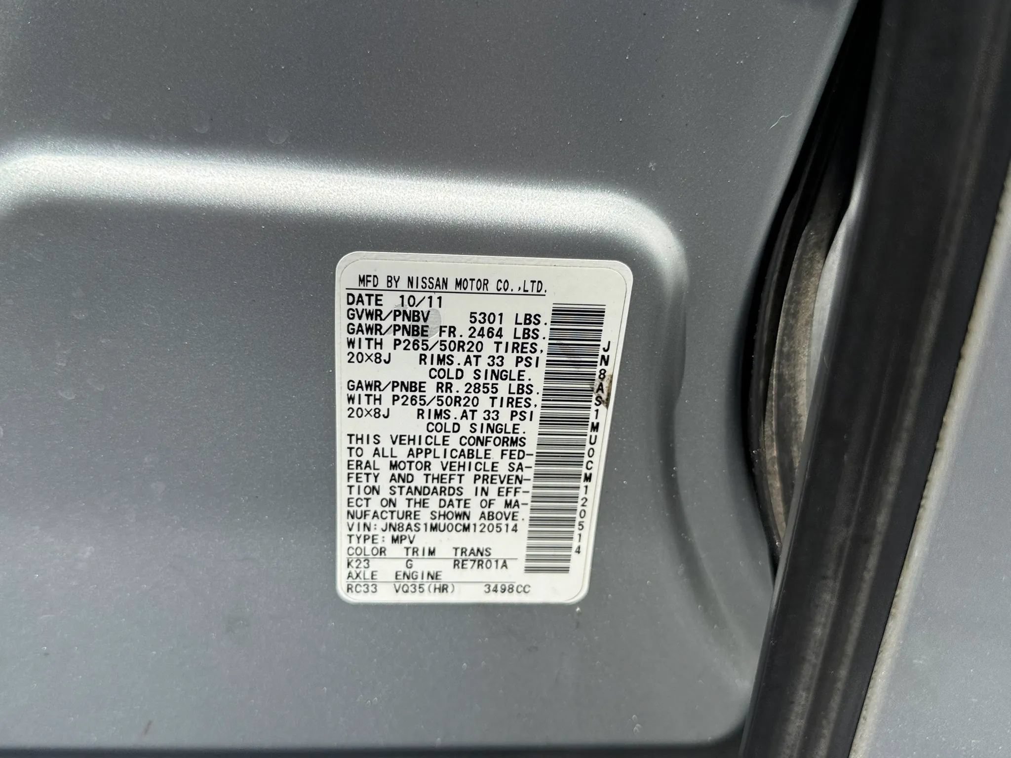 Used 2012 INFINITI FX35 2WD w/ Premium Pkg image 38